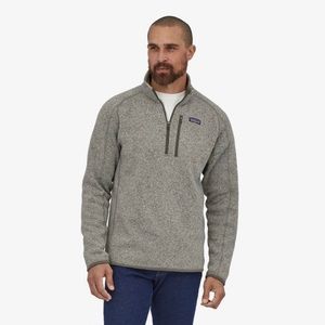 Mens Patagonia better sweater 1/4 zip grey pullover